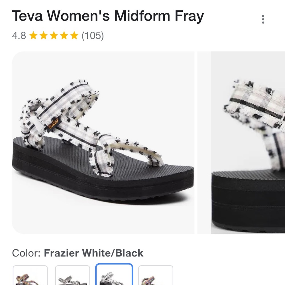 Teva Midform Fray Sandals Size 6